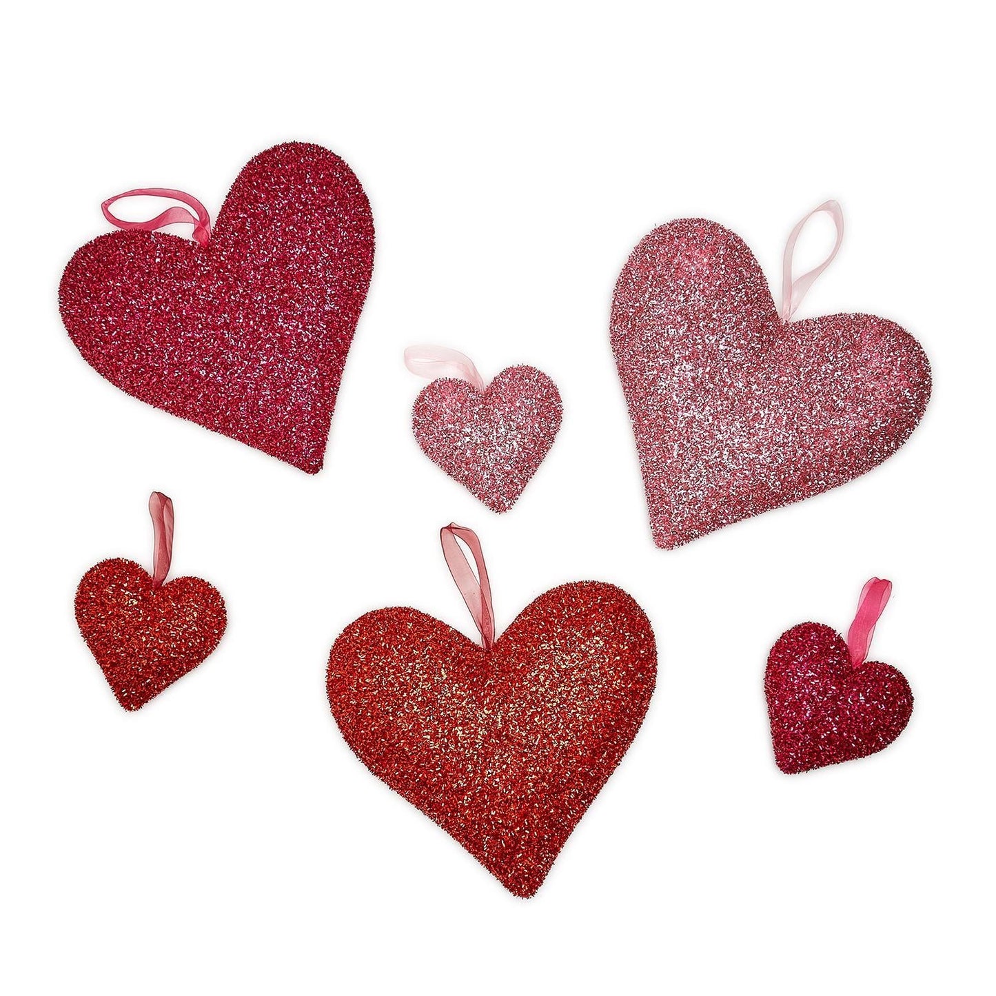 Two's Company Large Glitter Heart Assorted Colors