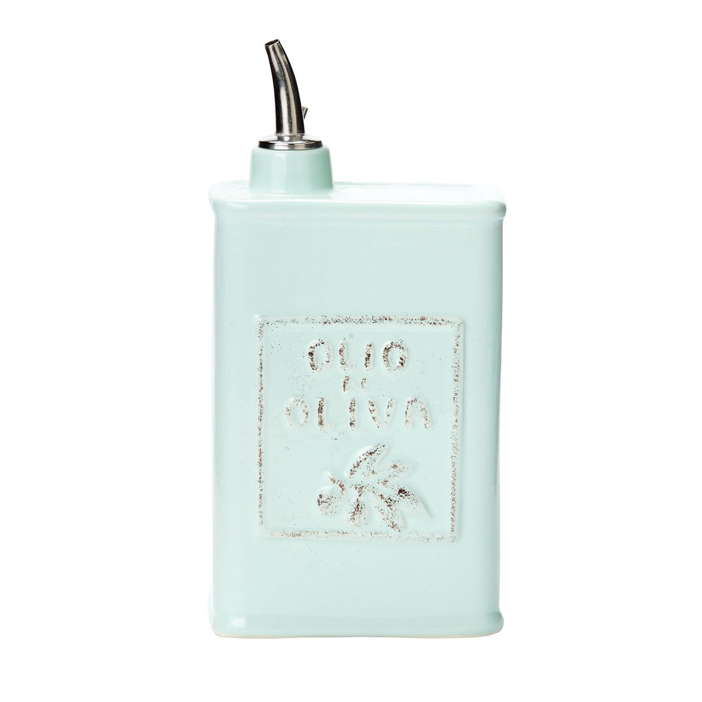 Vietri Lastra Aqua - Olive Oil Can
