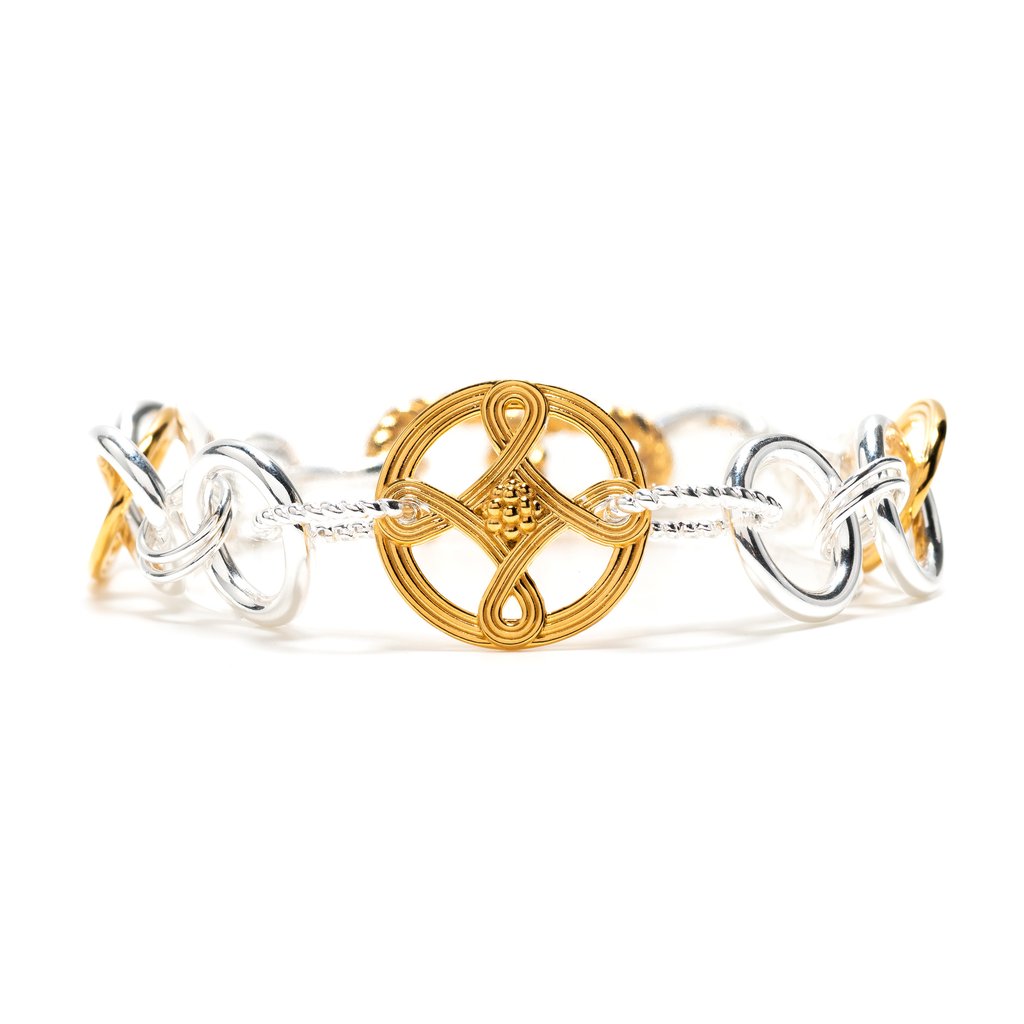 Capucine De Wulf Monique Chain Bracelet 7" in Gold/Silver