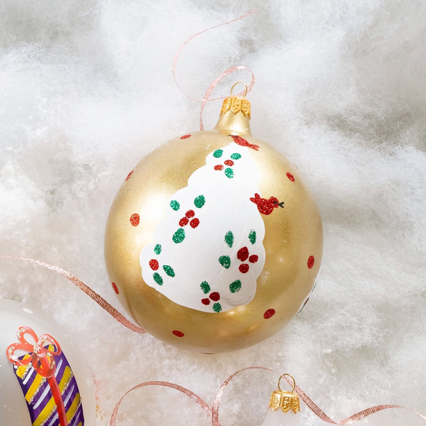 Vietri Ornament: Tree with Red Birds