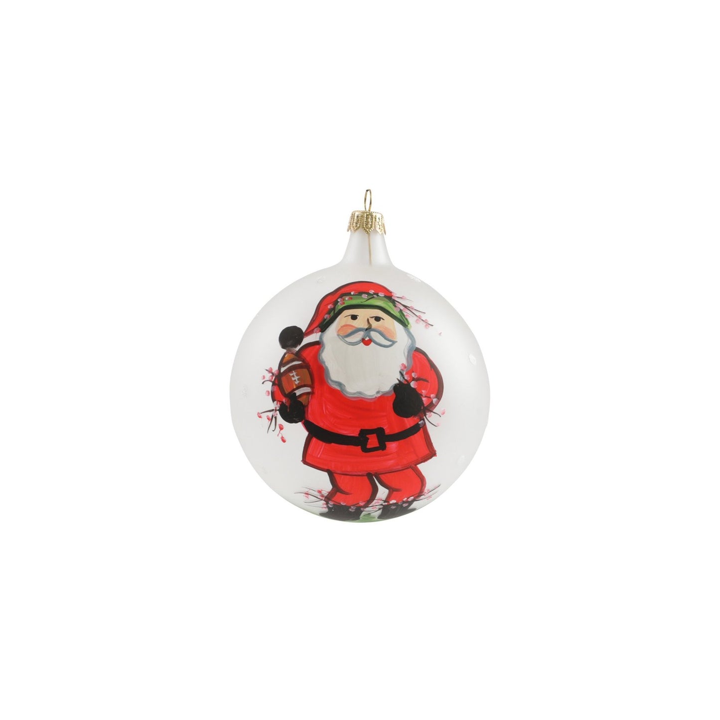 Vietri Ornament: Old St. Nick Football Ornament