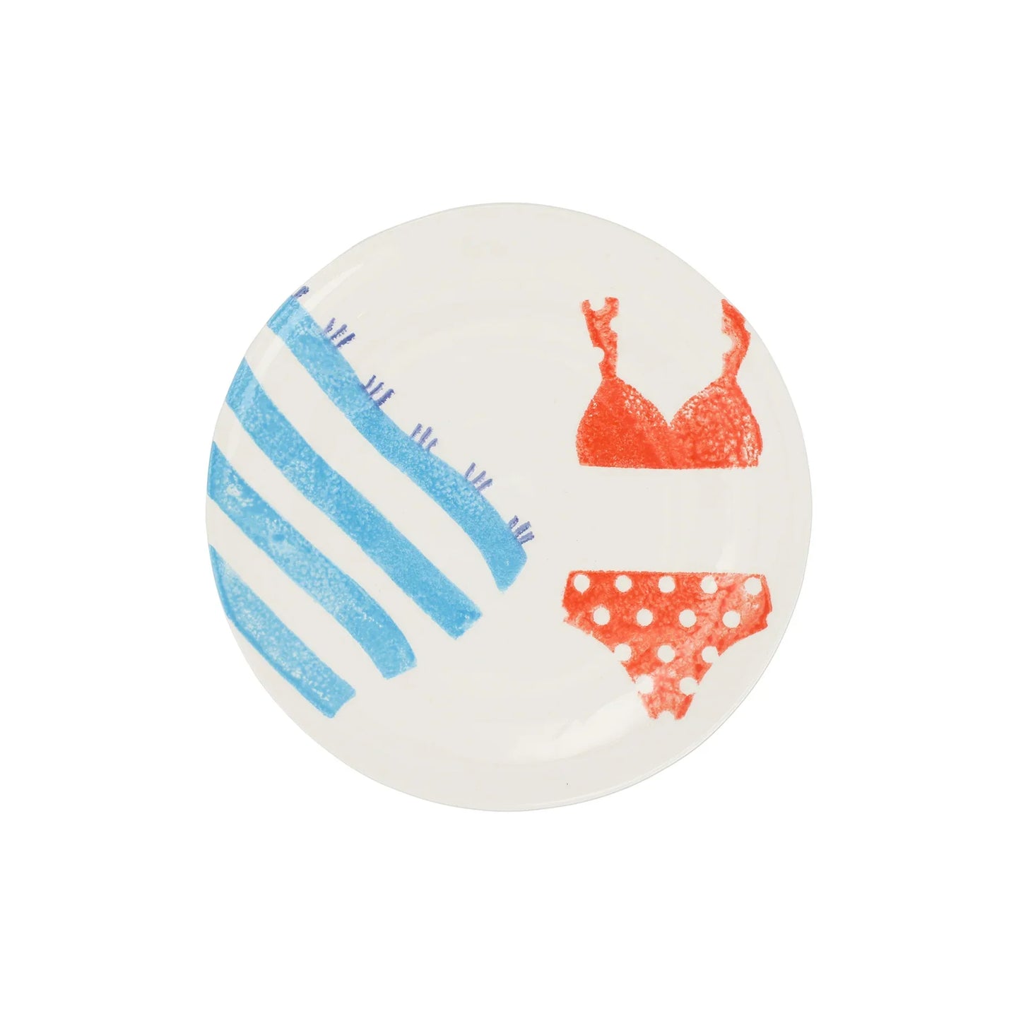 Vietri Riviera Salad Plate - Red Bikini