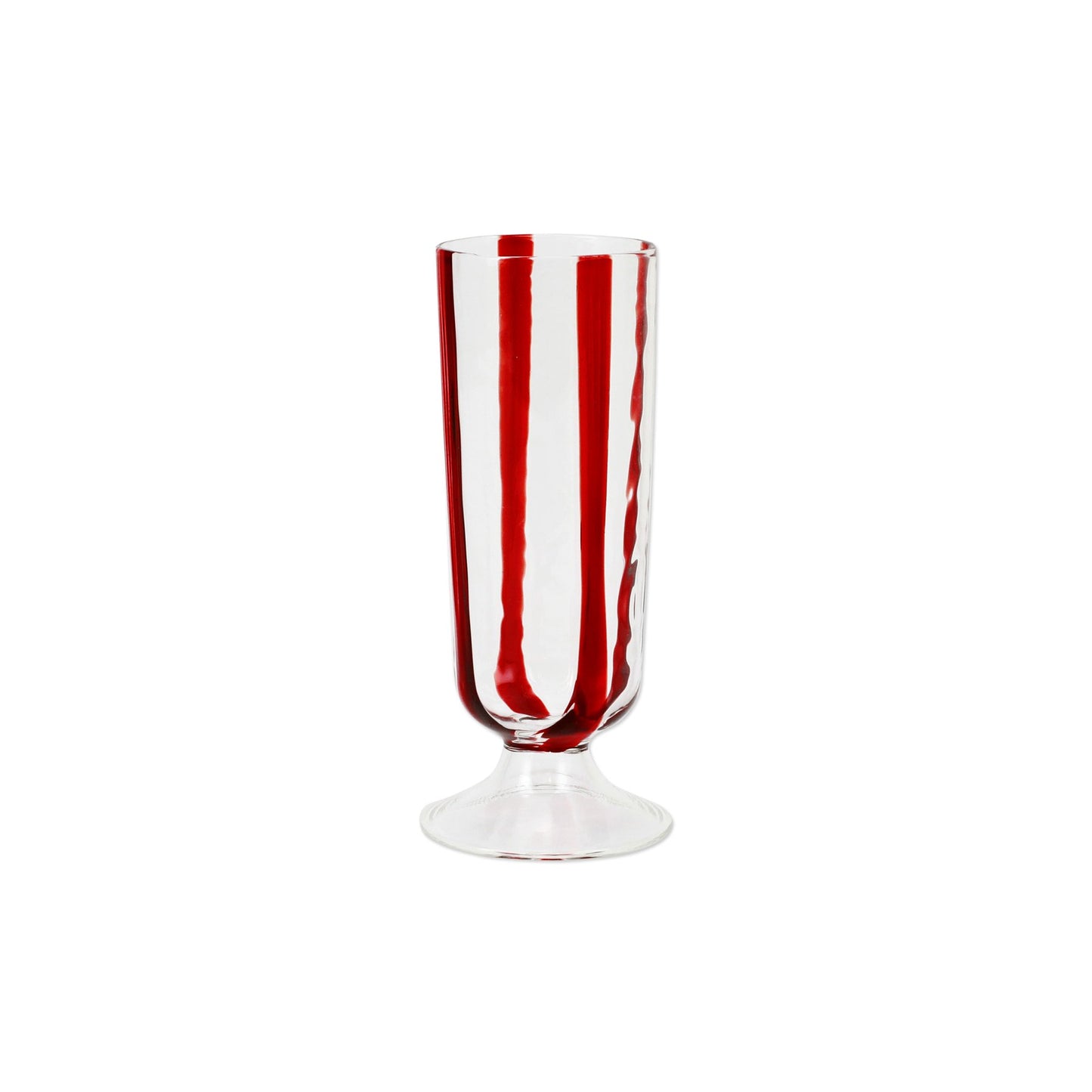 Vietri Stripe Champagne Flute - Red