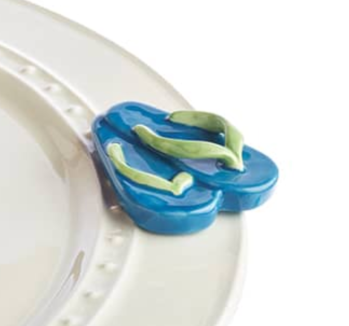 Nora Fleming Mini: Sunning and Funning (Flip Flops)