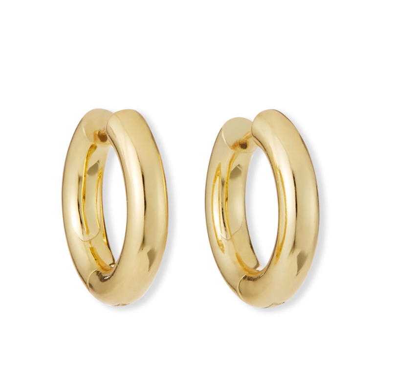 Nest Jewelry GOLDEN HUGGIE HOOP EARRINGS