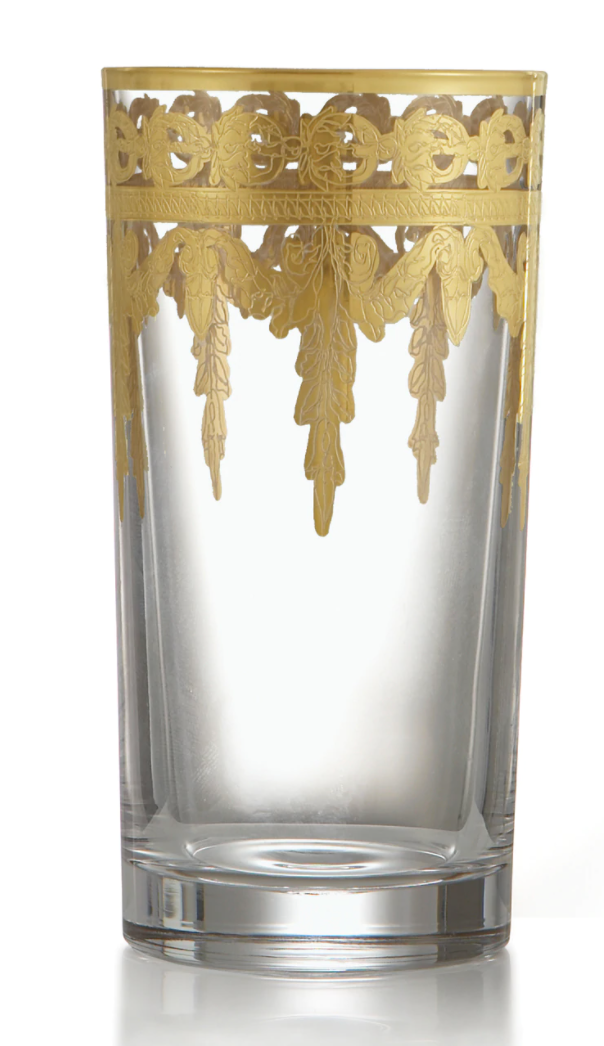 Arte Italica Vetro Gold Highball Glass