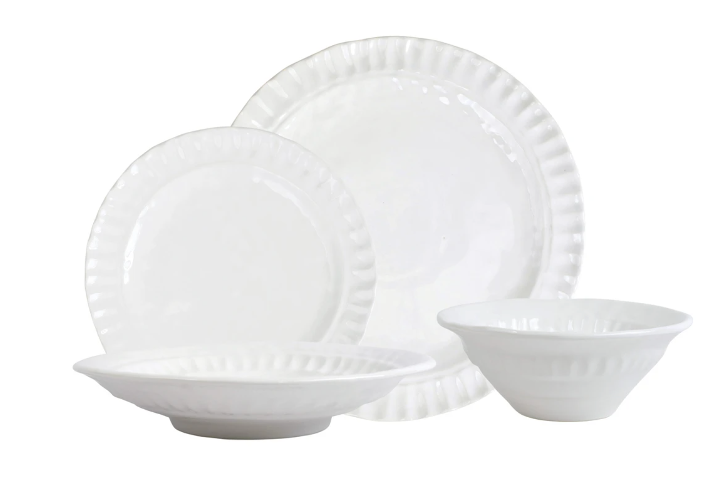 Vietri Pietra Serena Four-Piece Place Setting