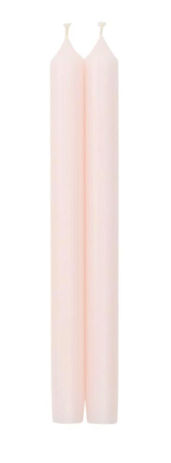 Caspari Candles: Straight Taper 10" Candles in Petal Pink - 2 Candles Per Package