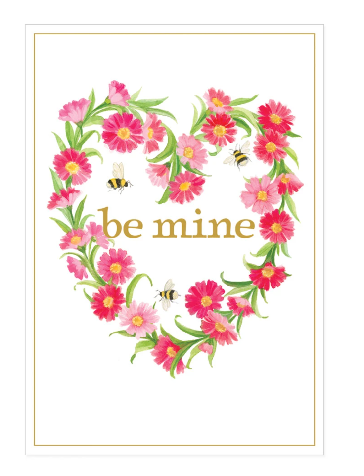 Caspari Card: Be Mine Foil Valentine's Day
