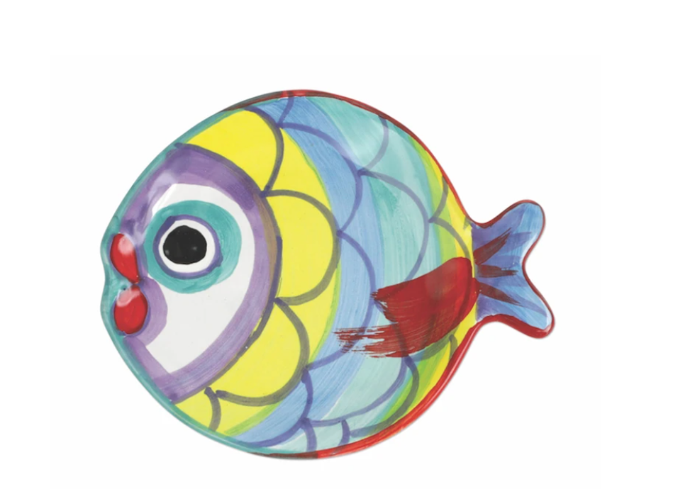 Vietri Pesci Colorati Figural Canape Plate