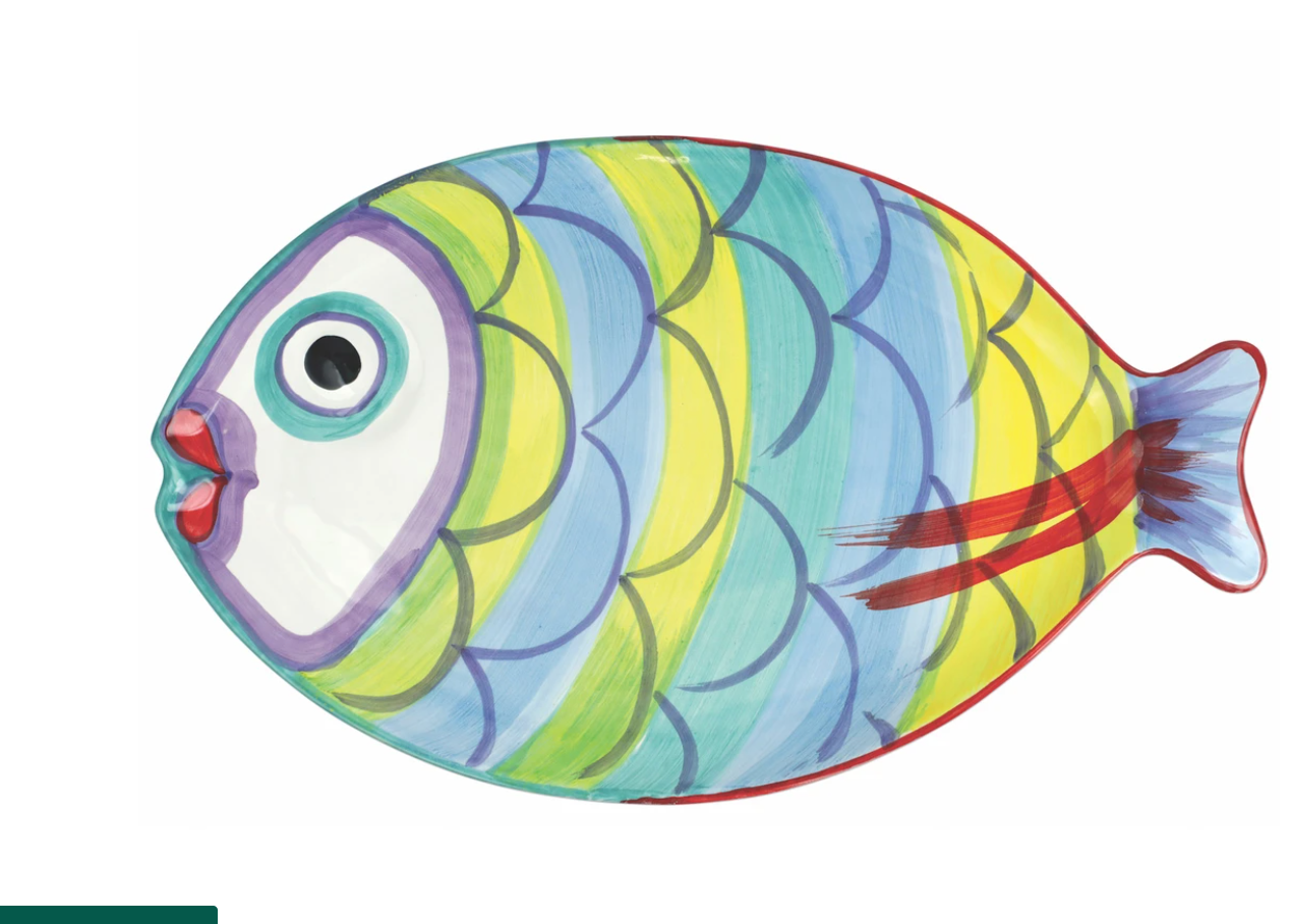 Vietri Pesci Colorati Figural Platter