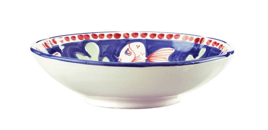 Vietri Campagna Pesce (Fish) Coupe Pasta Bowl