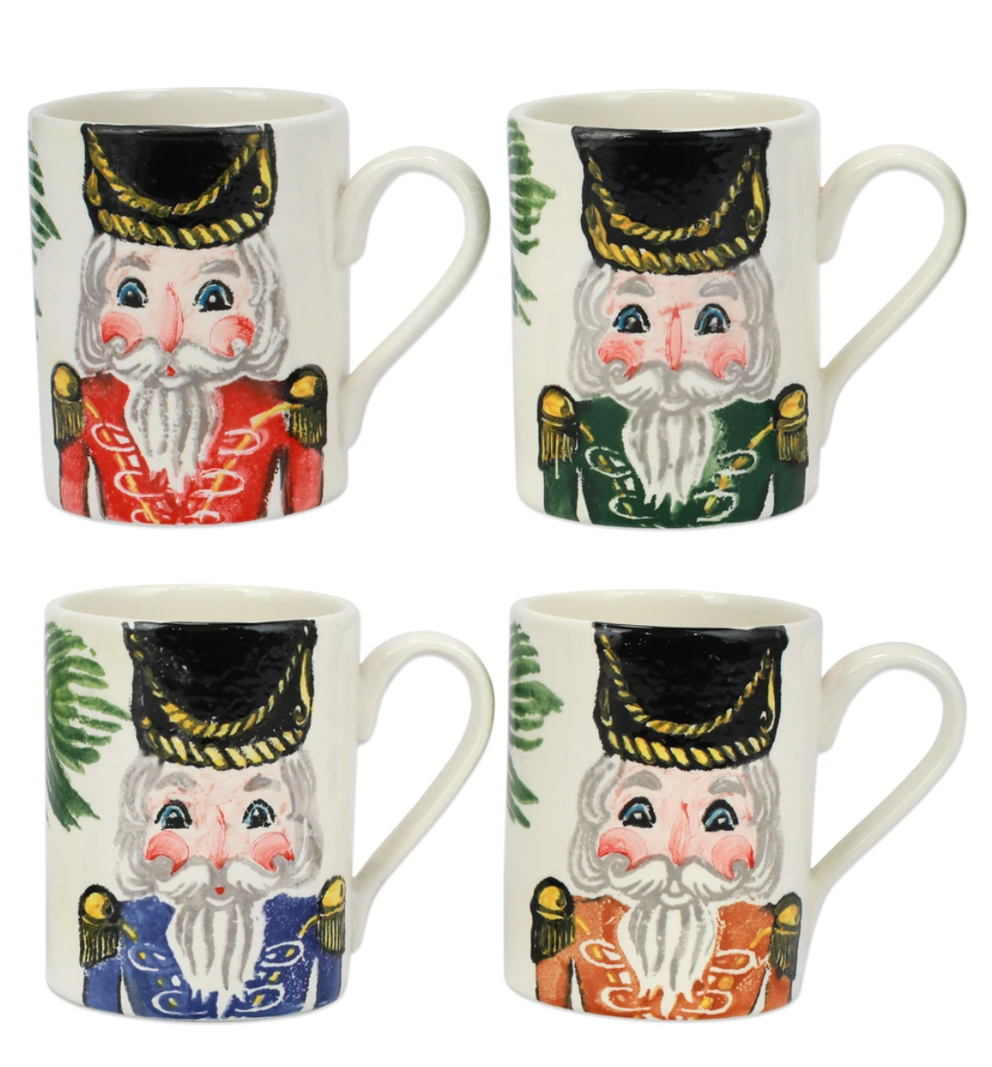 Vietri Nutcrackers Assorted Mugs - Set of 4