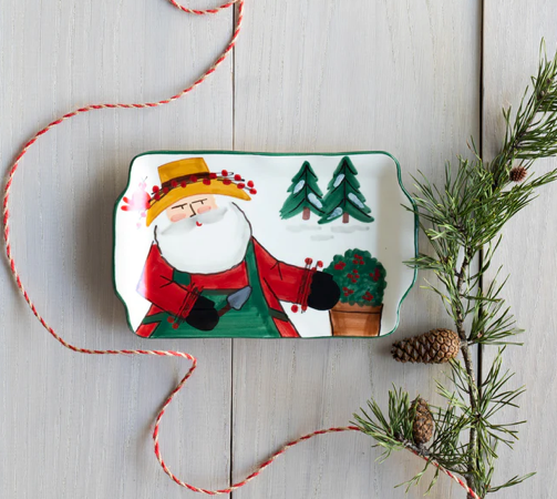 Vietri Old St. Nick 2022 Limited Edition Rectangular Plate