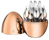 Christofle Mood Precious 24-Piece Flatware Set in Egg Chest, Rose Gold Plated