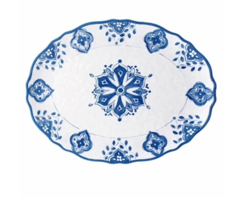 Le Cadeaux Moroccan Blue 16" Platter