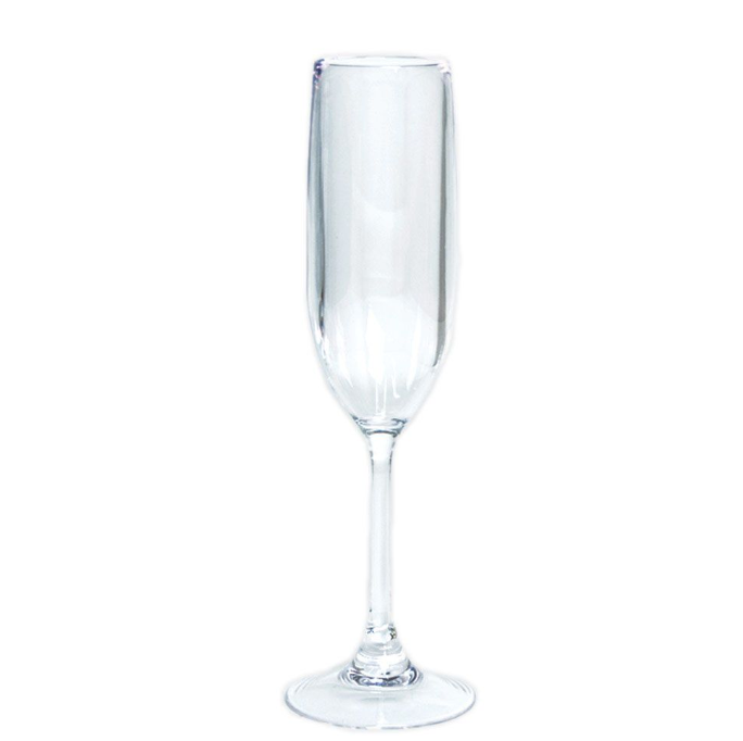 Caspari Acrylic: Champagne Flute Clear