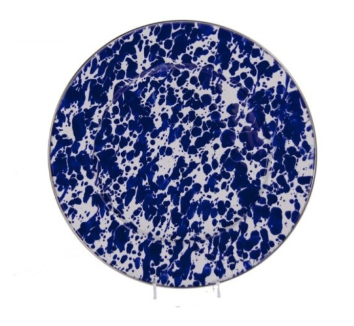 Golden Rabbit Cobalt Swirl Dinner Plate