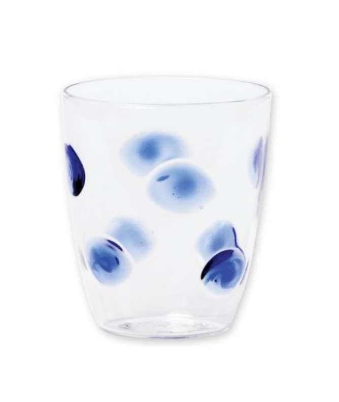 Vietri - Drop Blue Stemless Wine Glass