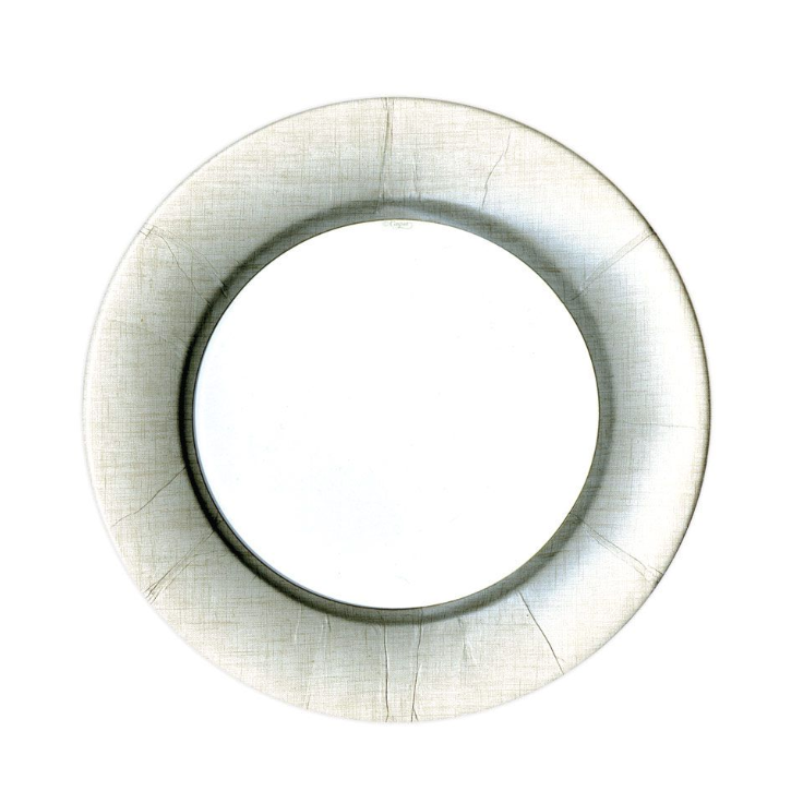 Caspari Salad/Dessert Plates: Linen Border - Natural