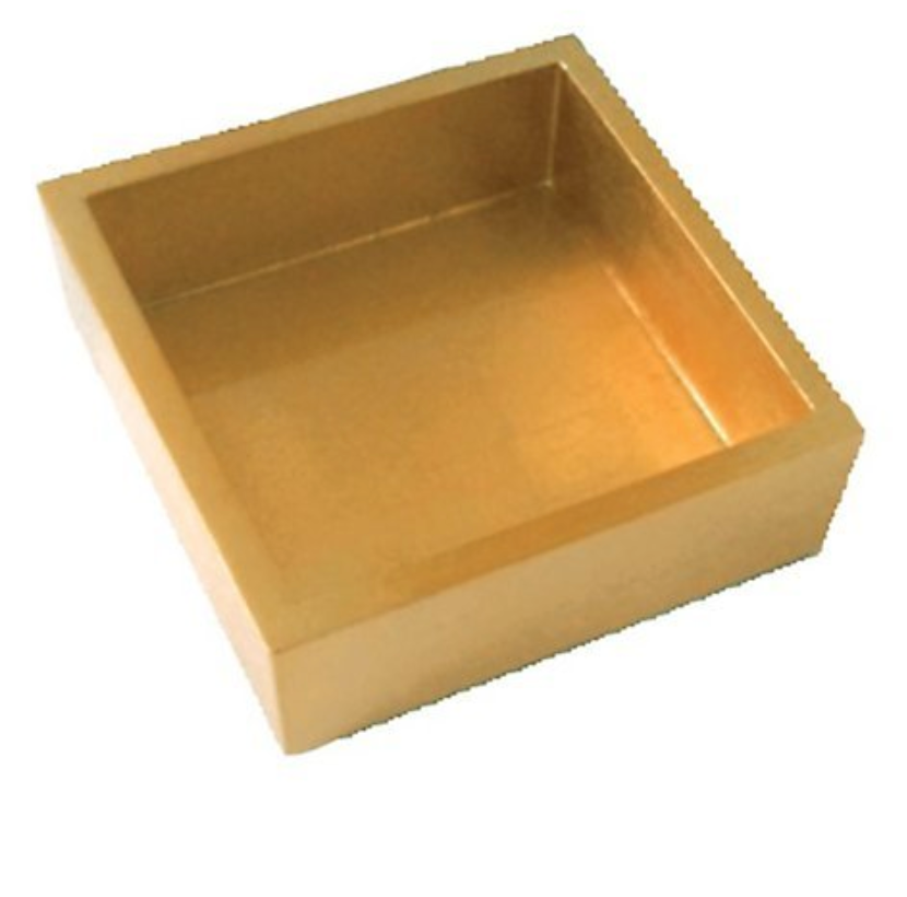 Caspari Holder: Cocktail Napkin - Gold Lacquer