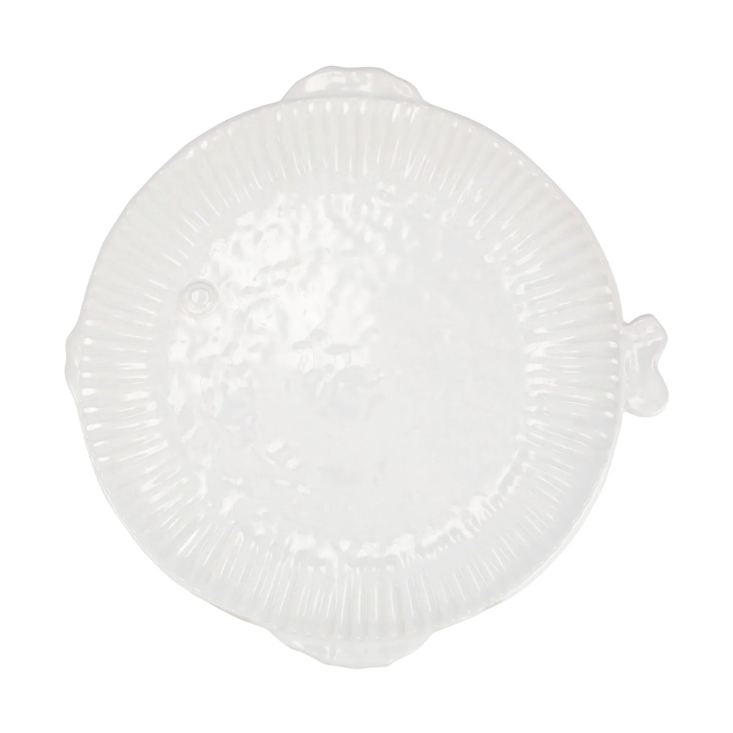 Vietri Pesce Serena (Fish) White Platter - Round