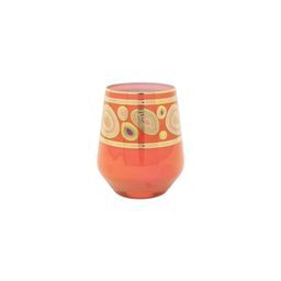 Vietri Regalia Stemless Wine Glass - Orange