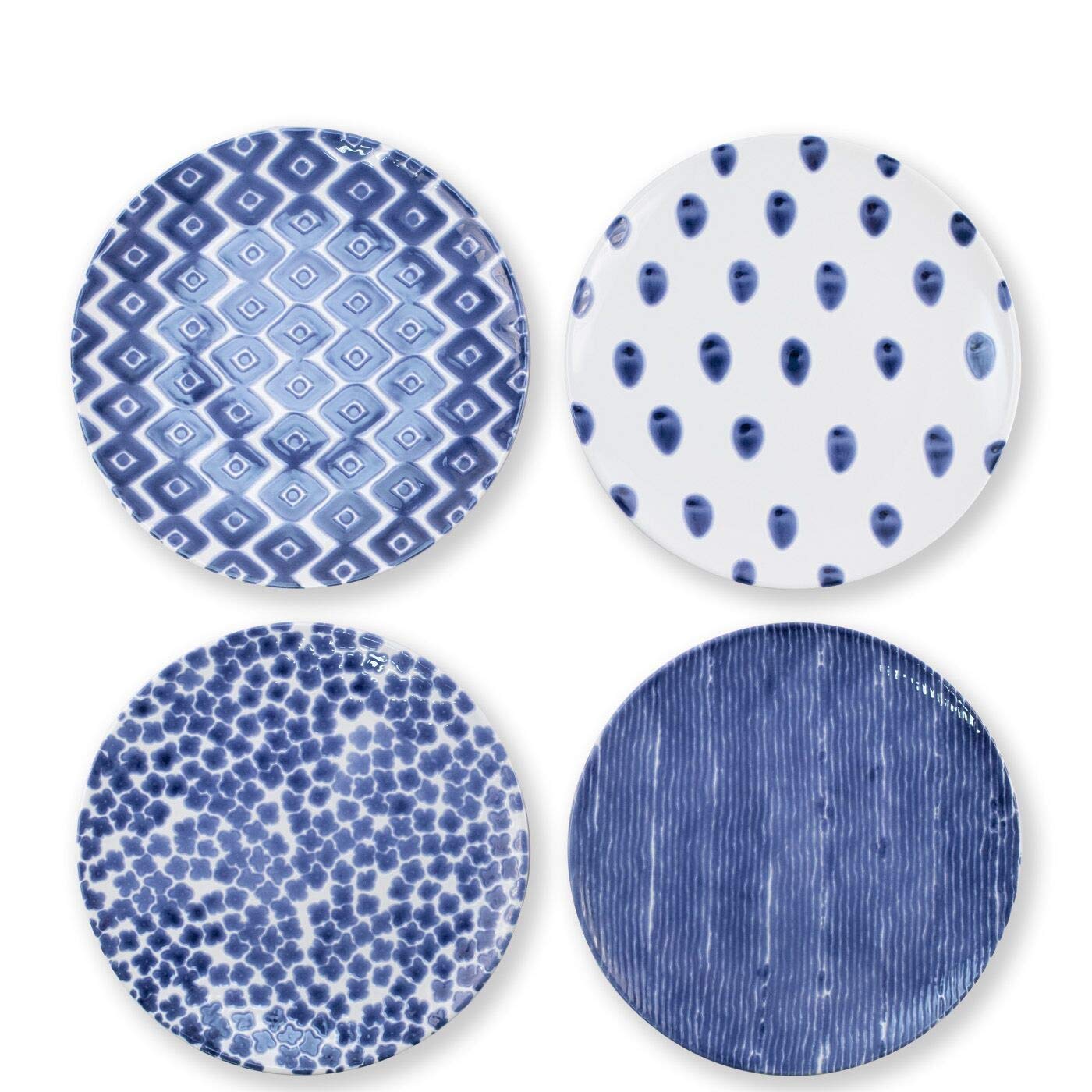 Vietri Santorini Assorted Dinner Plates - Set of 4