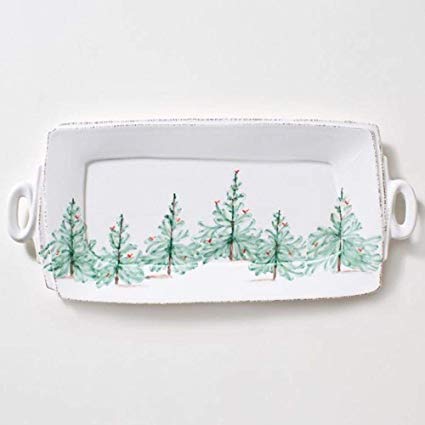 Vietri Lastra Holiday - Handled Platter Rectangular
