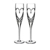 Waterford Love True Love Champagne Flutes, Set of 2