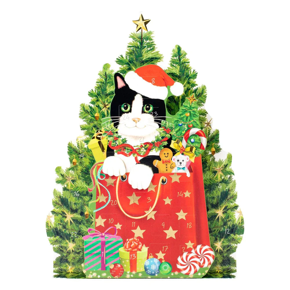 Caspari Advent Calendar: Cat Christmas