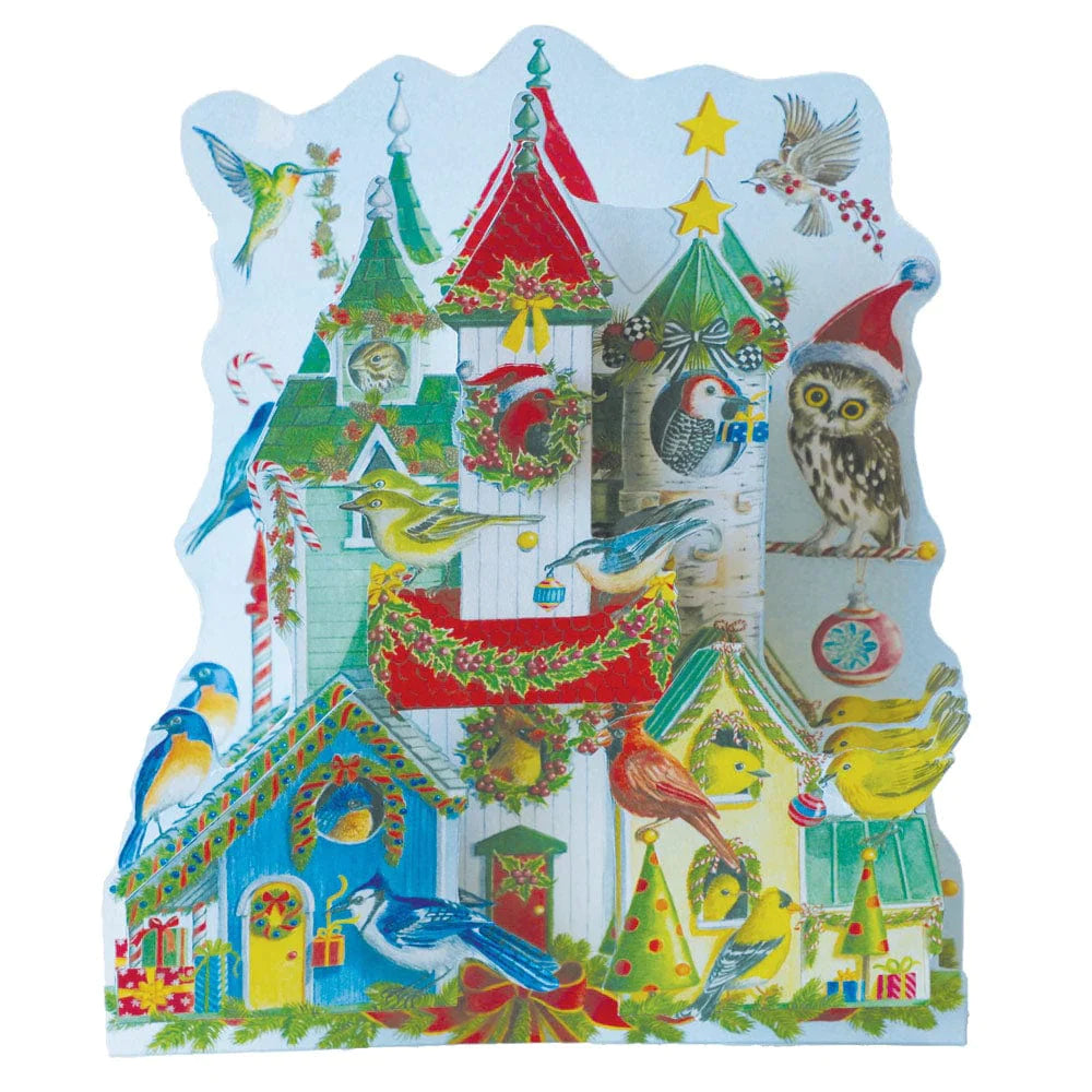 Caspari Advent Calendar: Birdhouse - 3D Die-Cut
