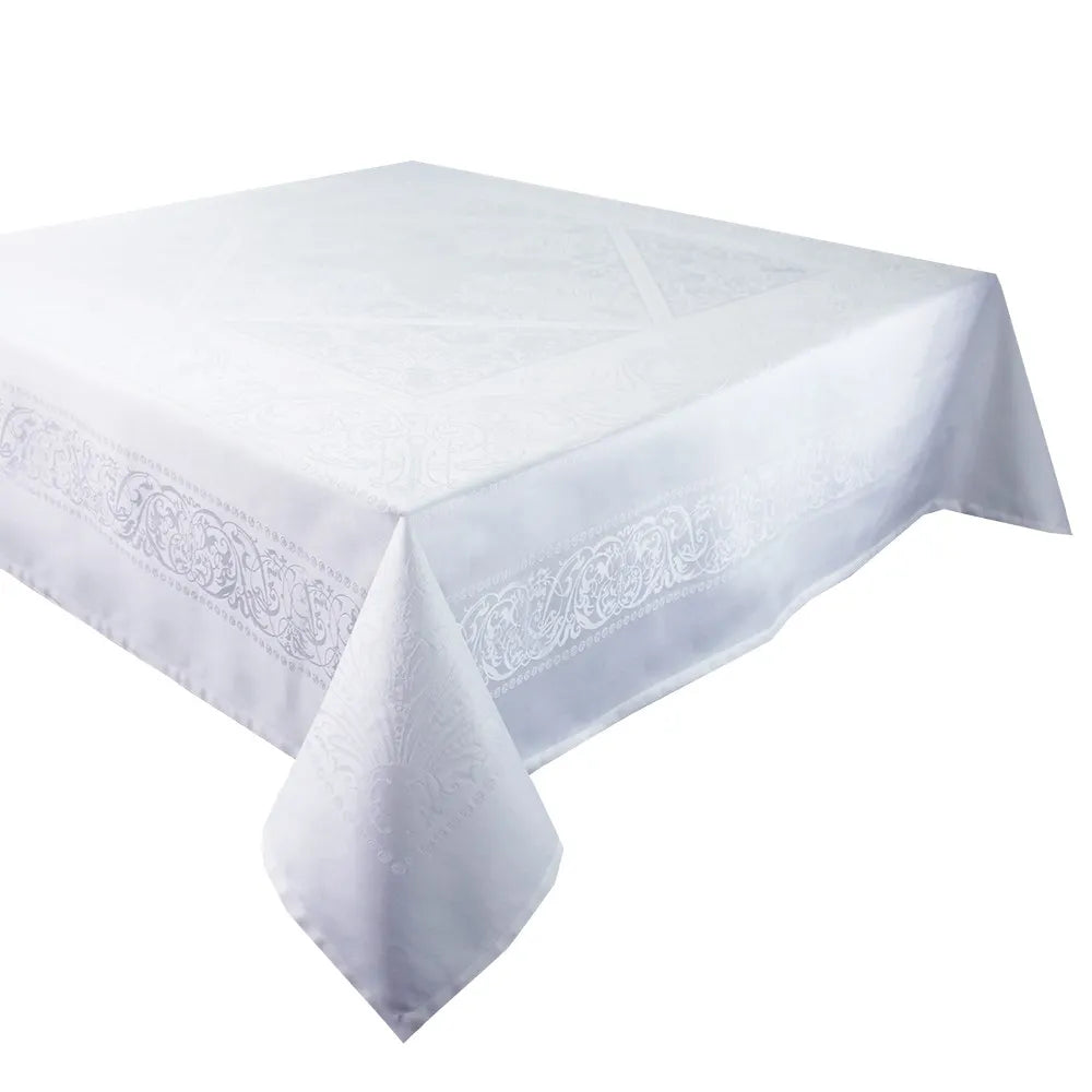 Garnier Thiebaut Alexandrine Neige Tablecloth, 69" x 120"