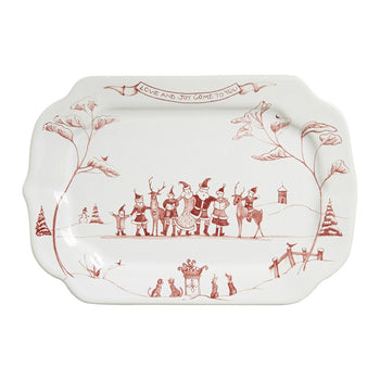 Juliska Country Estate Winter Frolic Ruby - Love and Joy Gift Tray