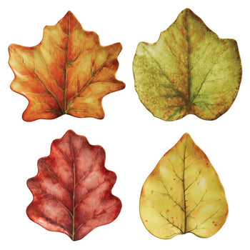 Juliska Forest Walk Leaf - Party Plates, Assorted Set/4
