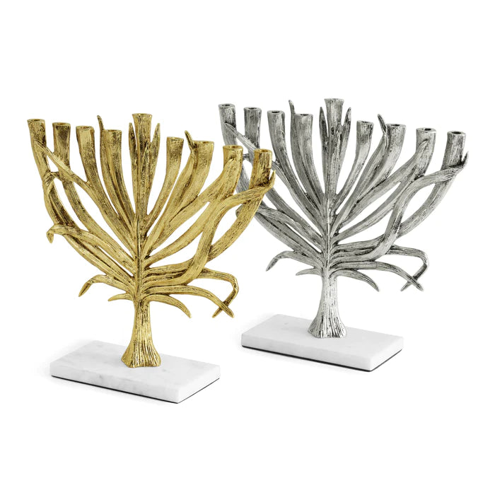 Michael Aram Palm Small Menorah - Gold