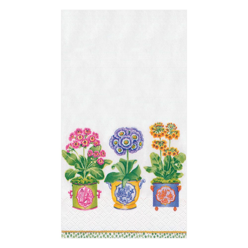 Caspari Guest Towels: Primrose