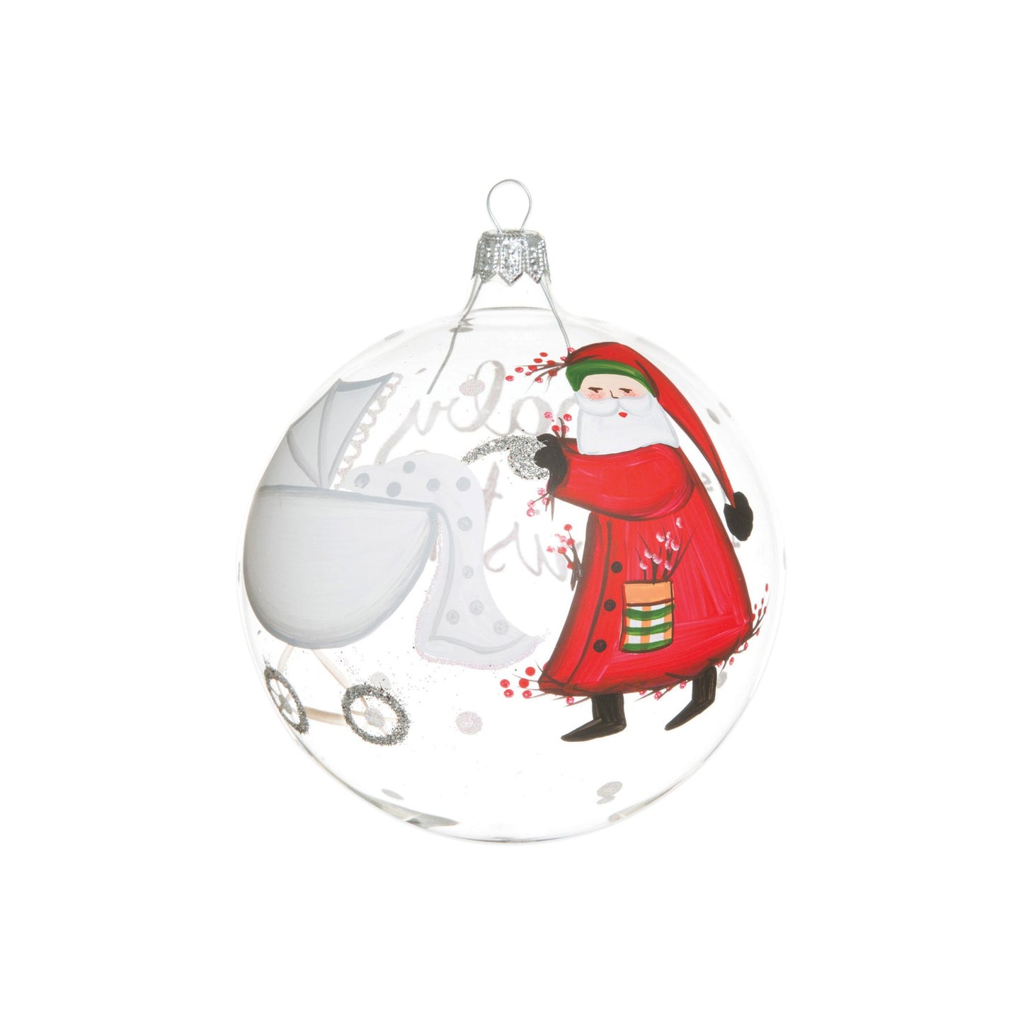 Vietri Ornament: Old St. Nick Baby's First Christmas Ornament