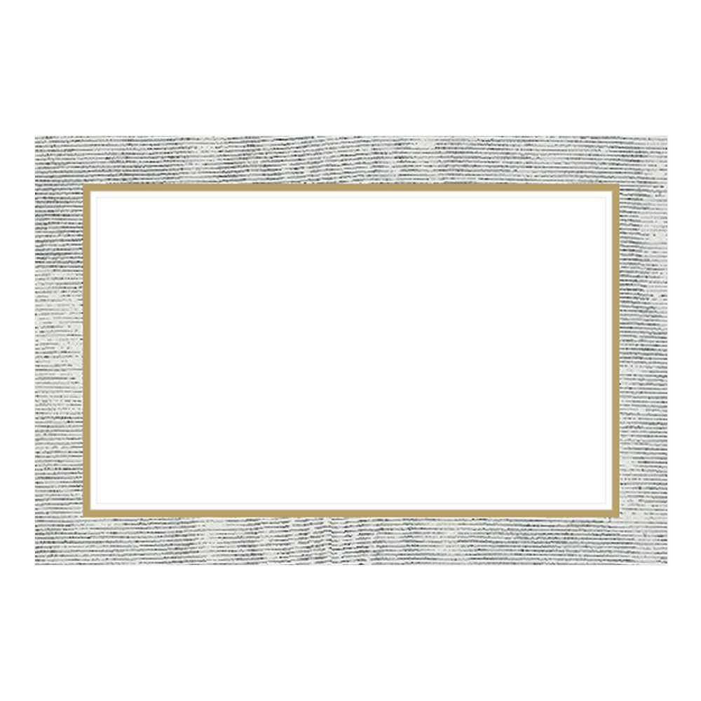 Caspari Place Cards: Silver Moire