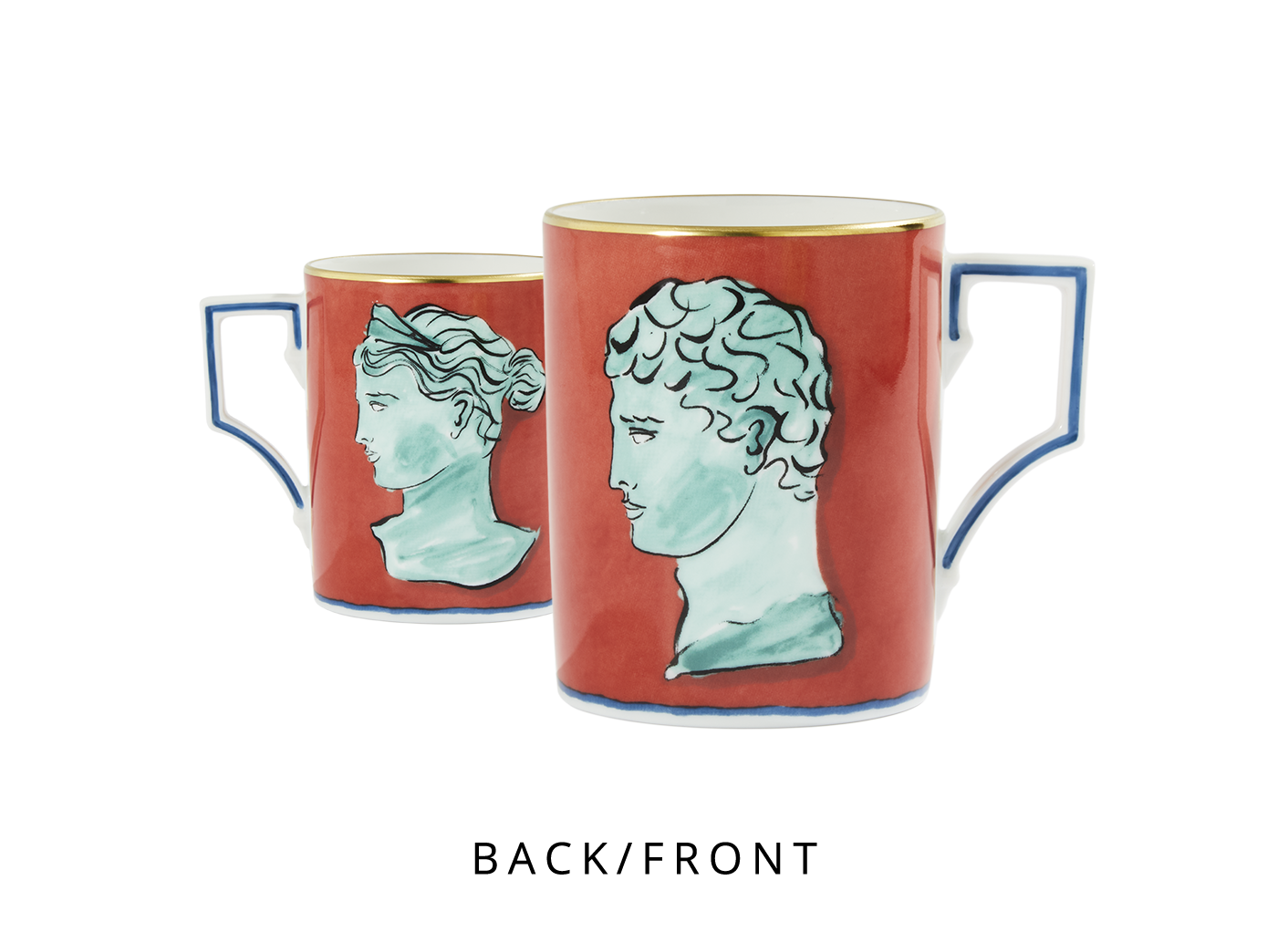 Ginori 1735 Il Viaggio Di Nettuno Mug - Coral Red