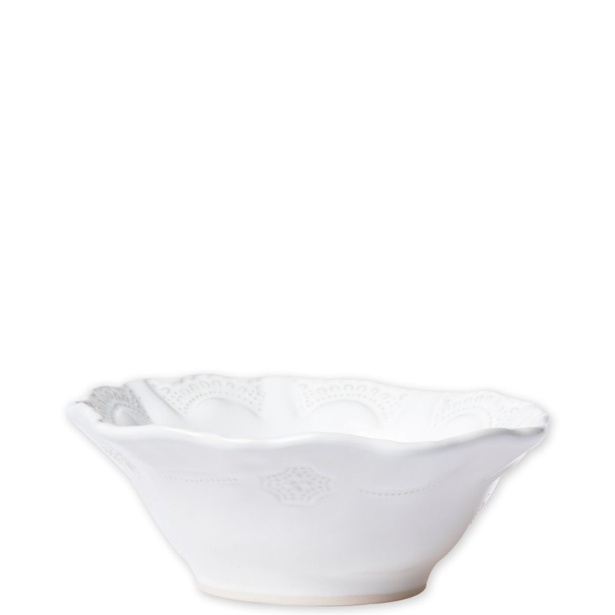 Vietri Incanto Stone Lace Cereal Bowl - White