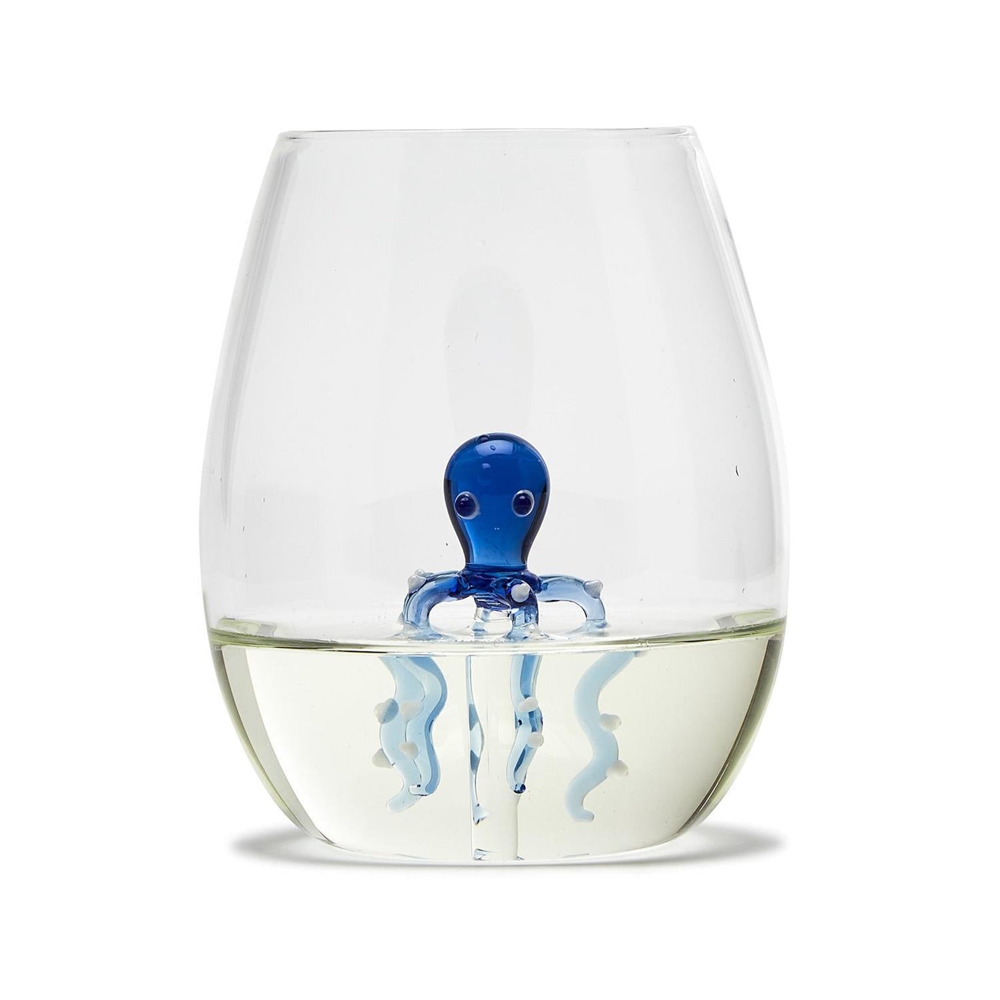 Two's Company Stemless Wine Glass - Octopus