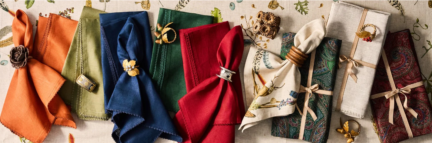 Fall Linens, Placemats & Napkin Rings 2026