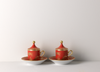 Ginori 1735 Oriente Italiano Coffee Set for 2 - Rubrum (Red w/Gold)