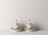 Ginori 1735 Oriente Italiano Coffee Set for 2 - Aurum (White w/Gold)