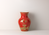 Ginori 1735 Oriente Italiano Ming Vase - Rubrum (Red w/Gold)