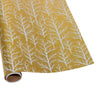 Caspari Gift Wrap Roll: Winter Trees Embossed Foil - Gold & White