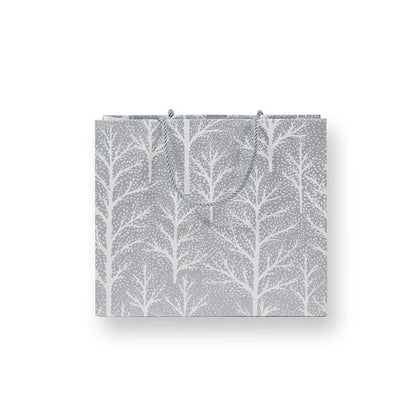 Caspari Gift Bag: Winter Trees Silver - Large