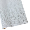 Caspari Gift Wrap Roll: Winter Trees Embossed Foil - Silver & White