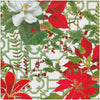 Caspari Gift Wrap Roll: Christmas Garden - White